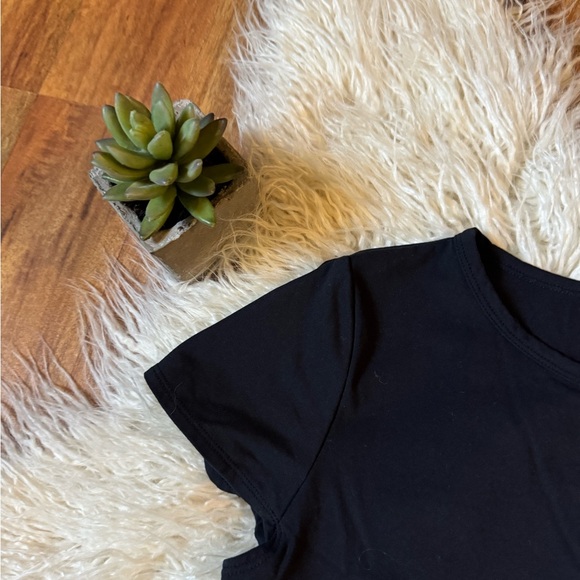 Year Of Ours Cropped Short Sleeve Tee Black - Picture 2 of 4